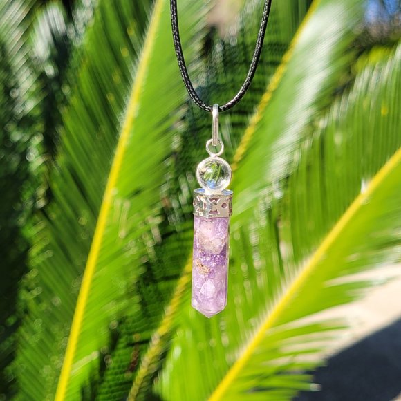 Lepidolite Orgonite Point Pendants - Picture 5 of 5